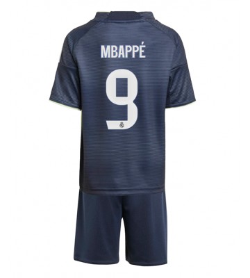 Real Madrid Kylian Mbappe #9 Udebanetrøje Børn 2025-26 Kortærmet (+ Korte bukser)